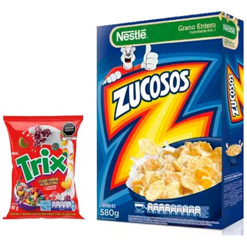 Cereal Zucosos NESTLÉ 580 g + Cereal Trix 90 g