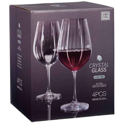 Set x 4 Copas Vino 690 ml Vidrio