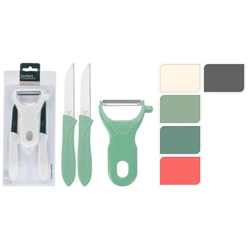 Set x 3 Peladores Acero Inox.