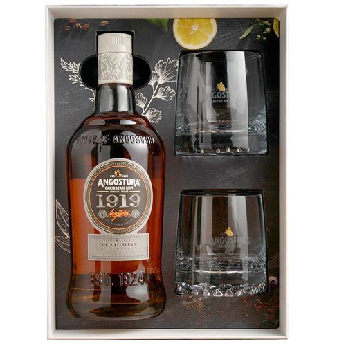 Ron ANGOSTURA 1919 Caribbean Rum + Vasos 750 ml