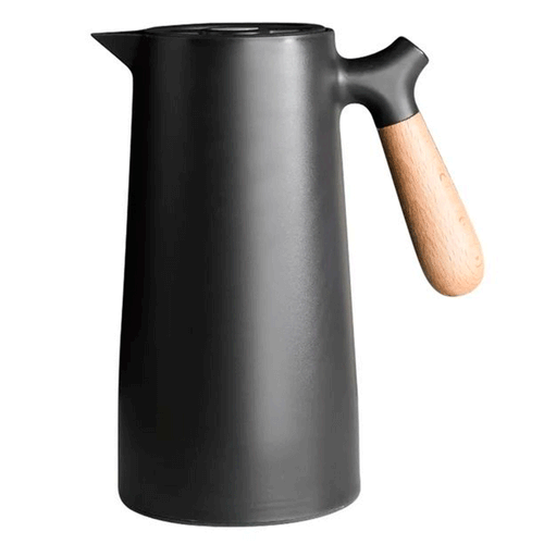 Jarra Térmica 1 L Plástico Mango de Madera Negro