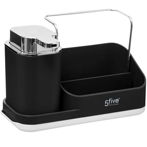Organizador fregadero negro 21.4x11.5x13.5 cm