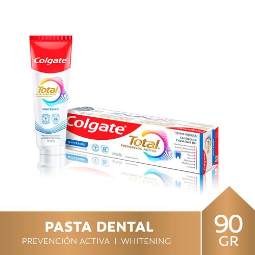 Pasta Dental COLGATE Total Whitening con Flúor 90 g