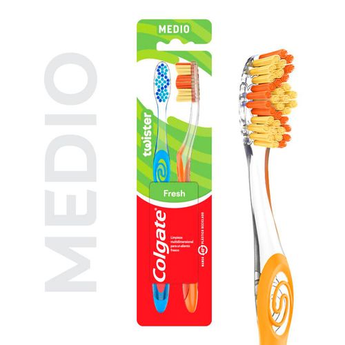 Cepillo Dental COLGATE Twister Medio 2 un.