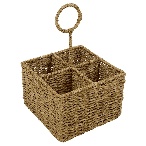 Organizador 4 Divisiones 20 x 20 x 15 cm Fibra Natural