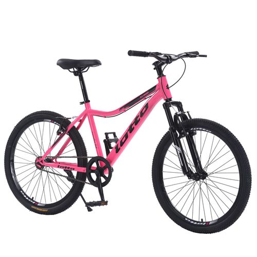 Bicicleta LOTTO Curvo mtb Rod. 24 Rosa Negro