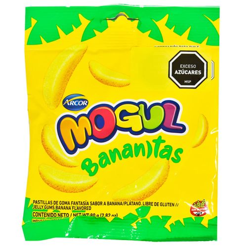 Gomas MOGUL Arcor Bananitas 80 g