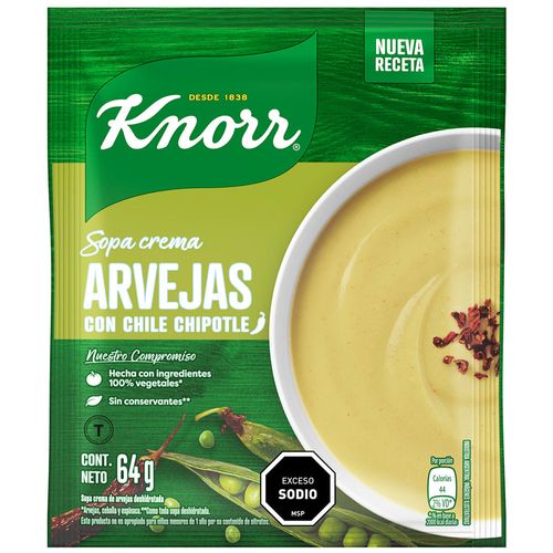 Sopa crema arvejas jamón KNORR 64 g