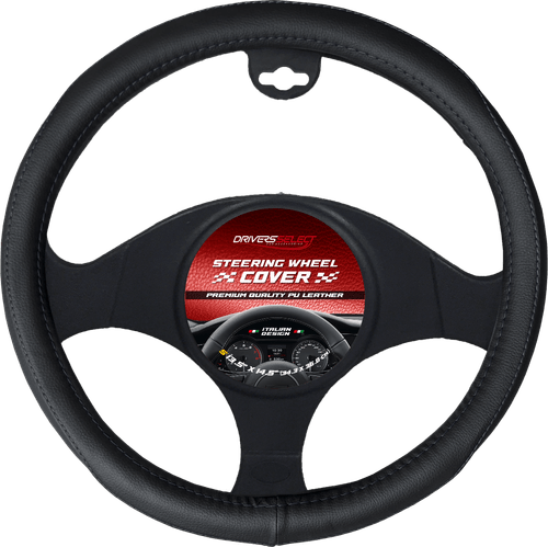 Cubrevolante pu leather Negro con Costura