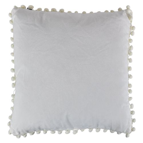Almohadón 40x40 cm con Pompóm Crema 131656 a