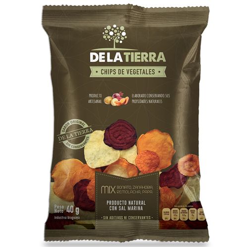 Chips de vegetales DE LA TIERRA 40 g