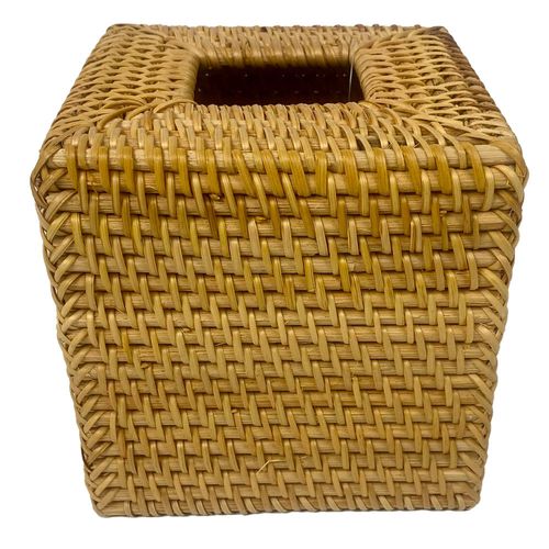 Porta Pañuelos en Ratán 14x14xh14 cm nh 240415