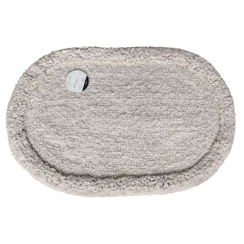 Alfombra Oval Dos Texturas Natural 40 x 60 cm