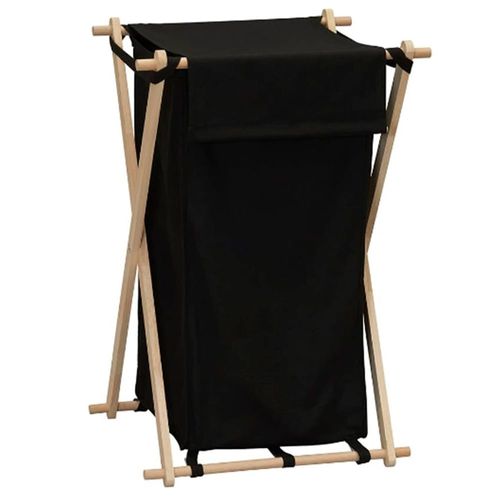 Cesto para Ropa Articulable Bamboo/Tela 50 x 43 x 76 cm