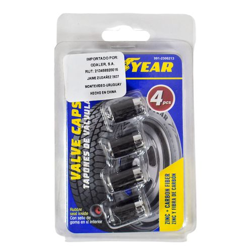 Tapa de Válvula Fibra/Carbón GOODYEAR