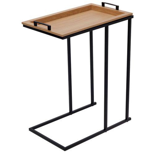 Mesa Auxiliar en Metal con Bandeja 45x28x59 cm