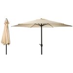 Sombrilla-de-Jardin-3-m-Diametro-Beige-en-Aluminio-0