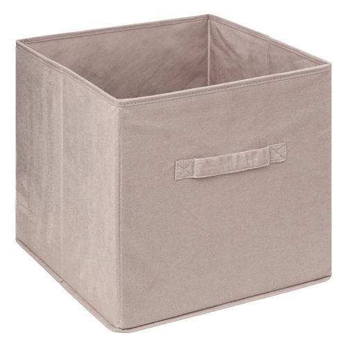 Caja Organizadora 31x31 cm de Terciopelo en Lino Beige