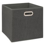 Caja-Organizadora-31x31-cm-Five-Lino-Gris-Oscuro-0