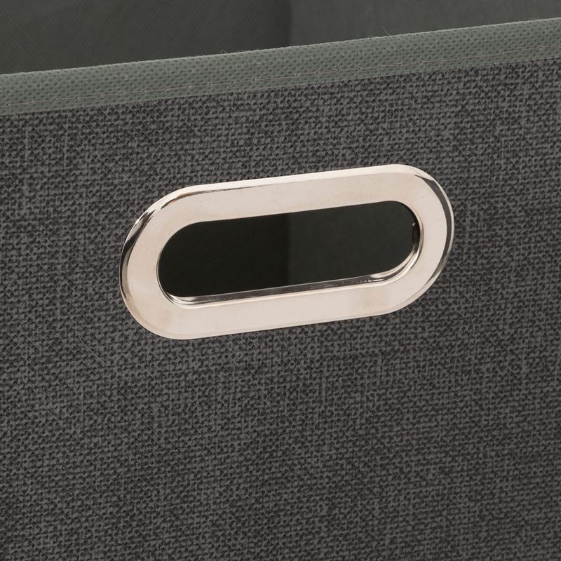 Caja-Organizadora-31x31-cm-Five-Lino-Gris-Oscuro-1