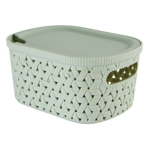 Cesta con Tapa 23 L Five Verde