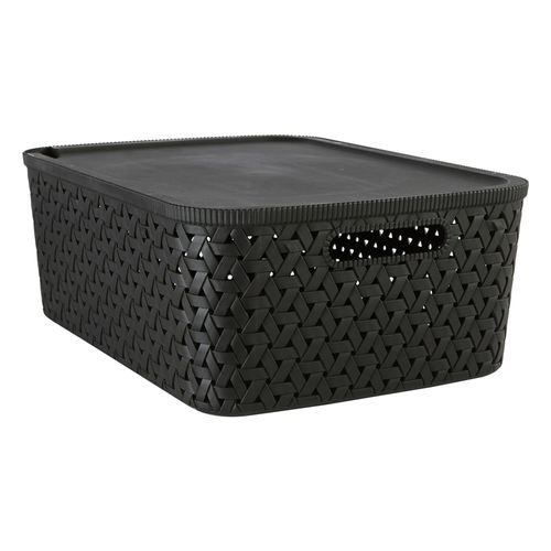 Caja Organizadora 15 L 40x30,5xh15 cm Negro Five
