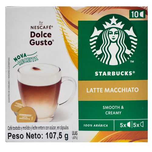Cápsulas STARBUCKS White Latte Macchiato 10 un.