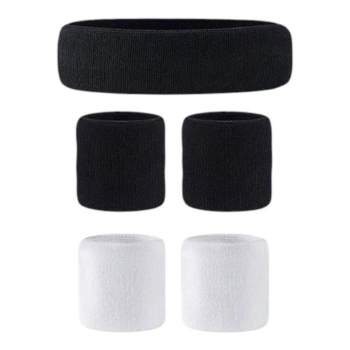 Set x 5 Pieza Muñequeras Vincha Toalla