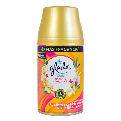 Desod. Ambiente GLADE Automático Naranjo y Orquídeas Repuesto