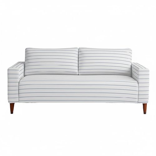 Funda de Sofá 2 Cuerpos Cotton Flex Rayas Natural