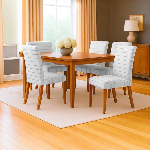 Funda para Silla Cotton Flex Rayas Natural x1 un.