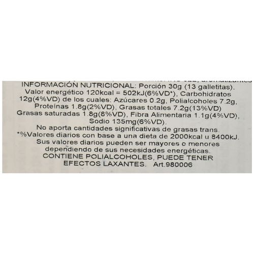 Cookies Mini CUETARA Chispas Chocolate 0% Azúcar 120 g