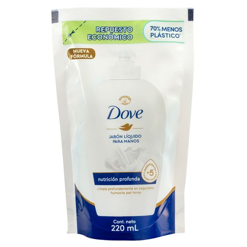 Jabón Líquido DOVE Beauty Crem Repuesto 220 ml