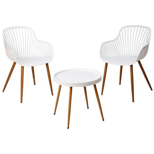 Set de Jardín 3 Piezas Blanco en pp