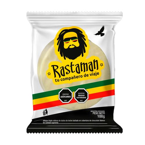Alfajor RASTAMAN Triple Blanco 100 g