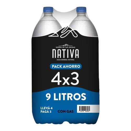 Pack Agua NATIVA con Gas x 4 bt. 2.25 L