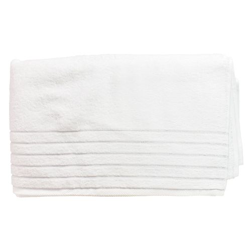 Toalla Gigante 86 x 150 cm Blanco con Franjas Grises