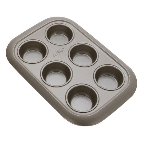 Molde Antiadherente Acero 6 Cavidades Muffins 30