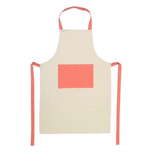Delantal con Peto 60x90 cm Beige / Salmon