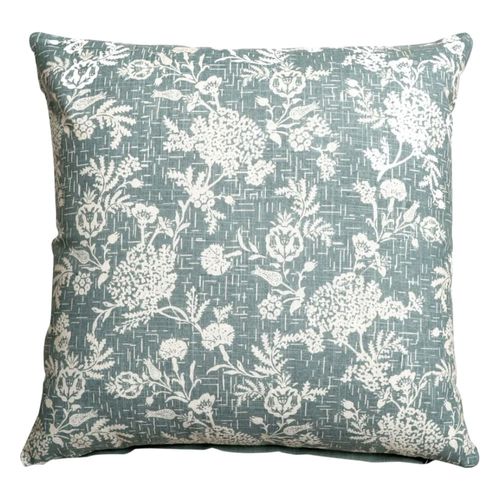 Almohadón decoración 45 x 45 cm azul y blanco