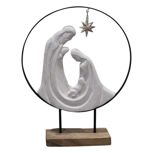 Pesebre tallado con soporte 38x10,5x49,5 cm FAX-1849