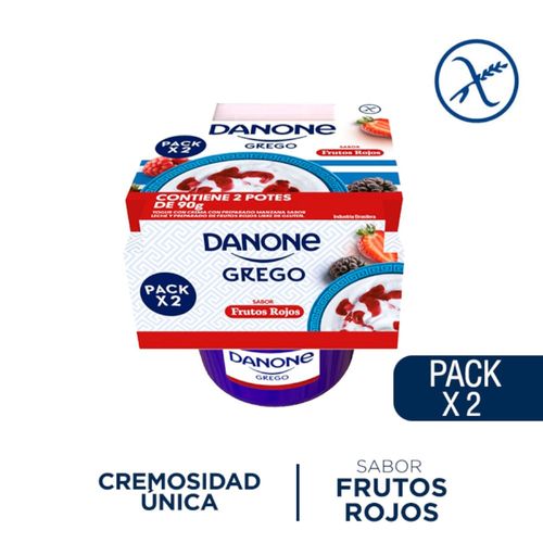 Yogur DANONE Griego Frutos Rojos 180 g