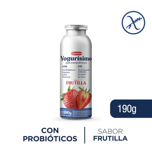 Yogur YOGURÍSIMO Botellita Frutilla 190 g