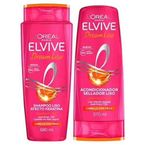Pack ELVIVE Dream Liso Shampoo 680 ml + Acond. 370 ml