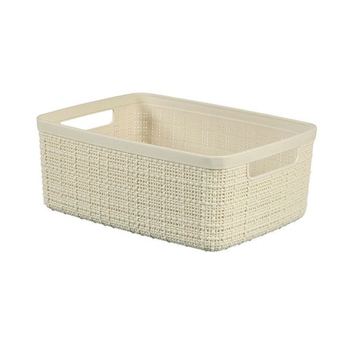 Caja organizadora 26.5 x 20.0 x 10.5 cm beige
