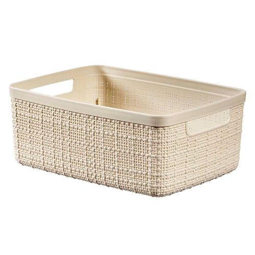 Canasta organizadora PP 36x28x15 cm beige