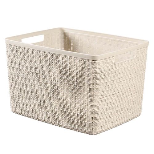Caja organizadora en PP 36x28x23 cm beige