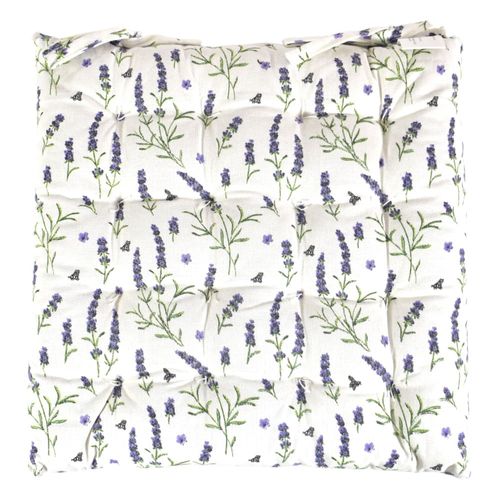 Almohadón para Silla 40 x 40 cm Flores Lavanda 7853