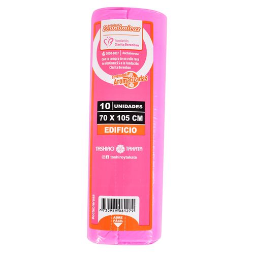 Bolsa Residuo en Rollo SOLUBOL Rosa Edificio 10 un