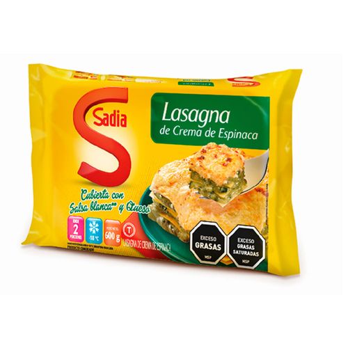 Lasagna SADIA crema de espinaca 600 g